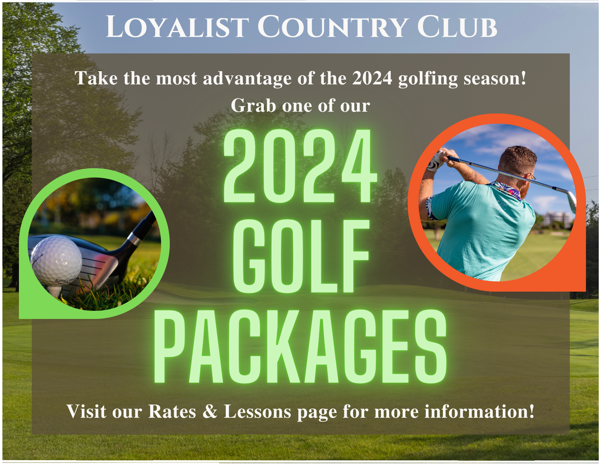 golf package photo for 2024 golf season