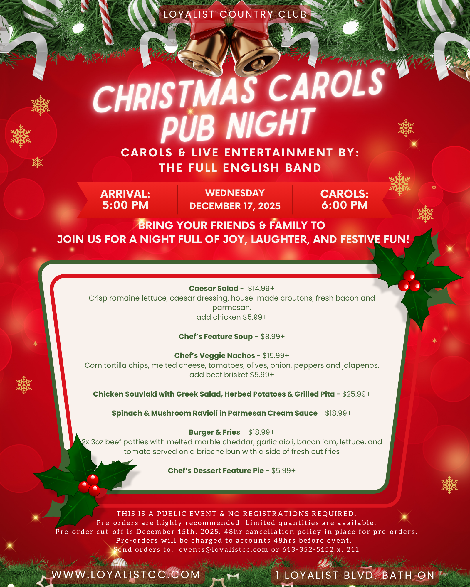 December 17, 2025 Christmas Carols