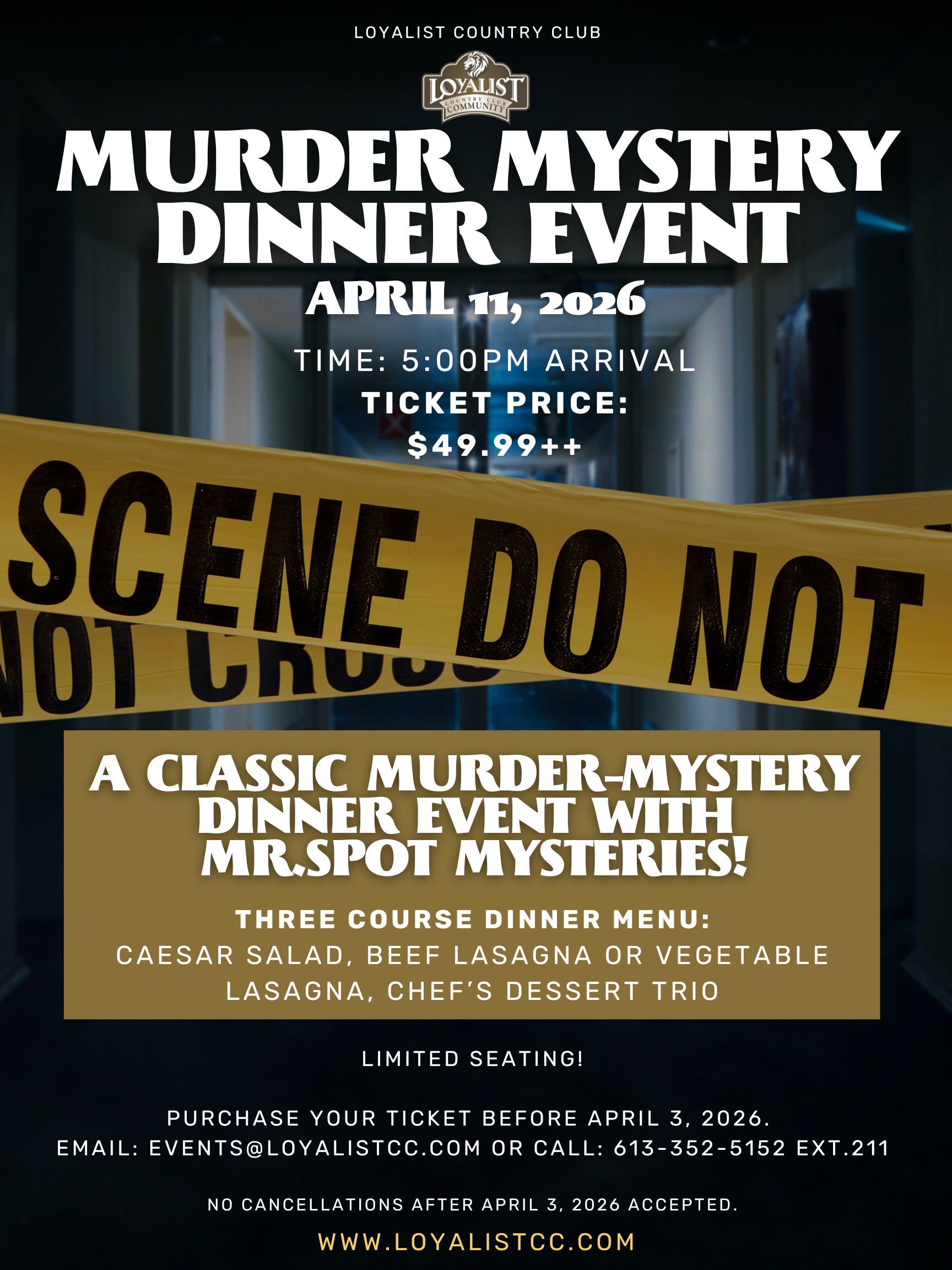 APRIL 11, 2026 MURDER MYSTERY DINNER
