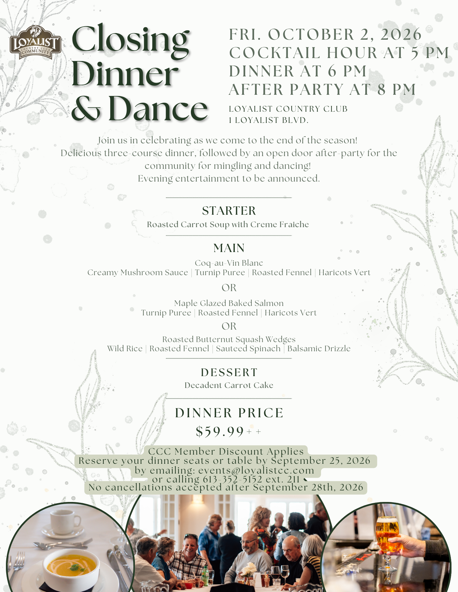 October 2, 2026 Closing Dinner Poster